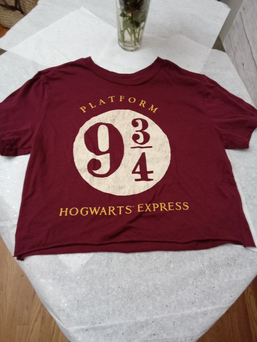 Harry Potter Girls Teen Platform 9 3/4 Crop Tee S